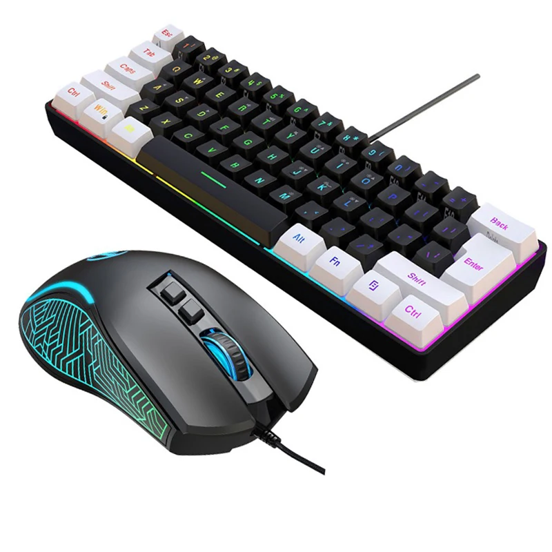 Gaming Accessories Combo - Tastatur und Maus 60% Computer-Gaming-Kombi-Set PC