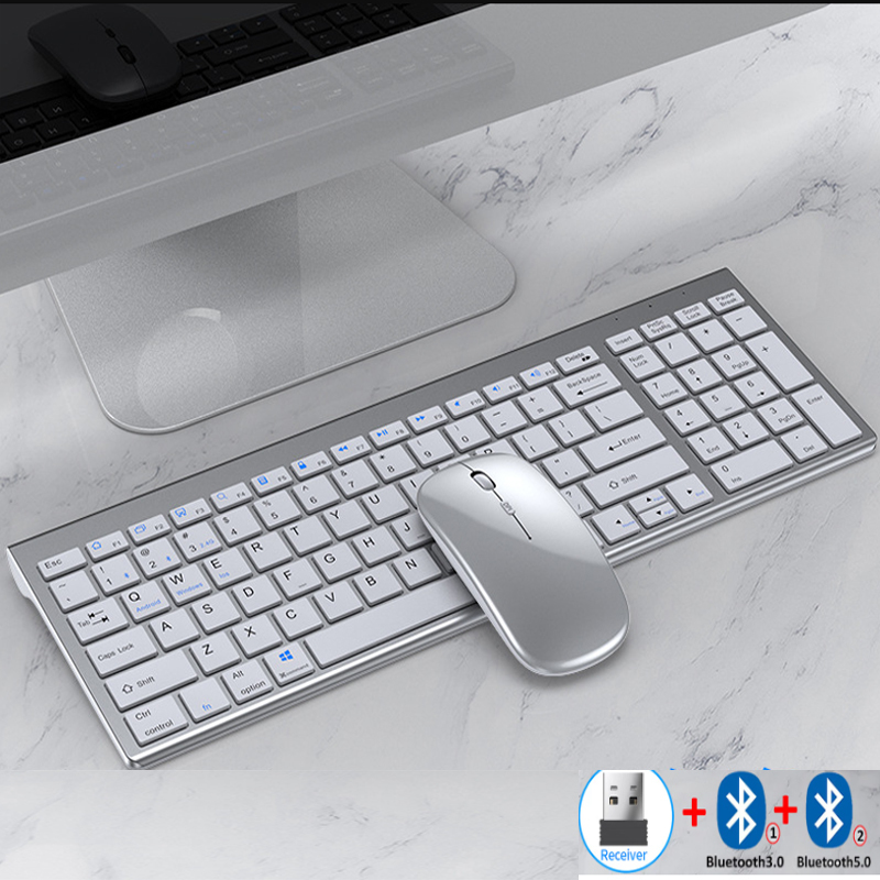 Gaming Accessories Combo - Jomaa Schlankes, wiederaufladbares Bluetooth-Tastatur- und Maus-Set