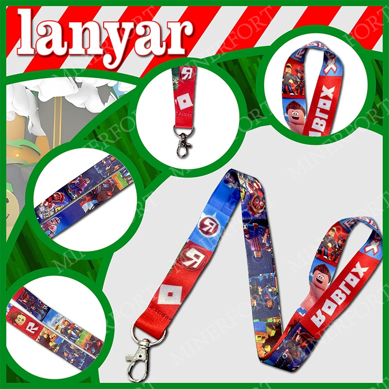 Gaming Accessories Roblox - Animierte ROBLOX Jungen-Schlüsselbänder, Schlüsselanhänger, Cartoon-Ausweishalter, ID-Kreditkartenhalter,