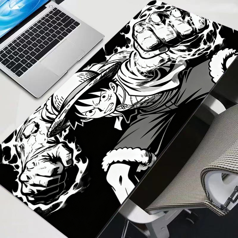 Gaming Accessories Laptop - Schwarz-weißes Mauspad One Piece Ruffy Big