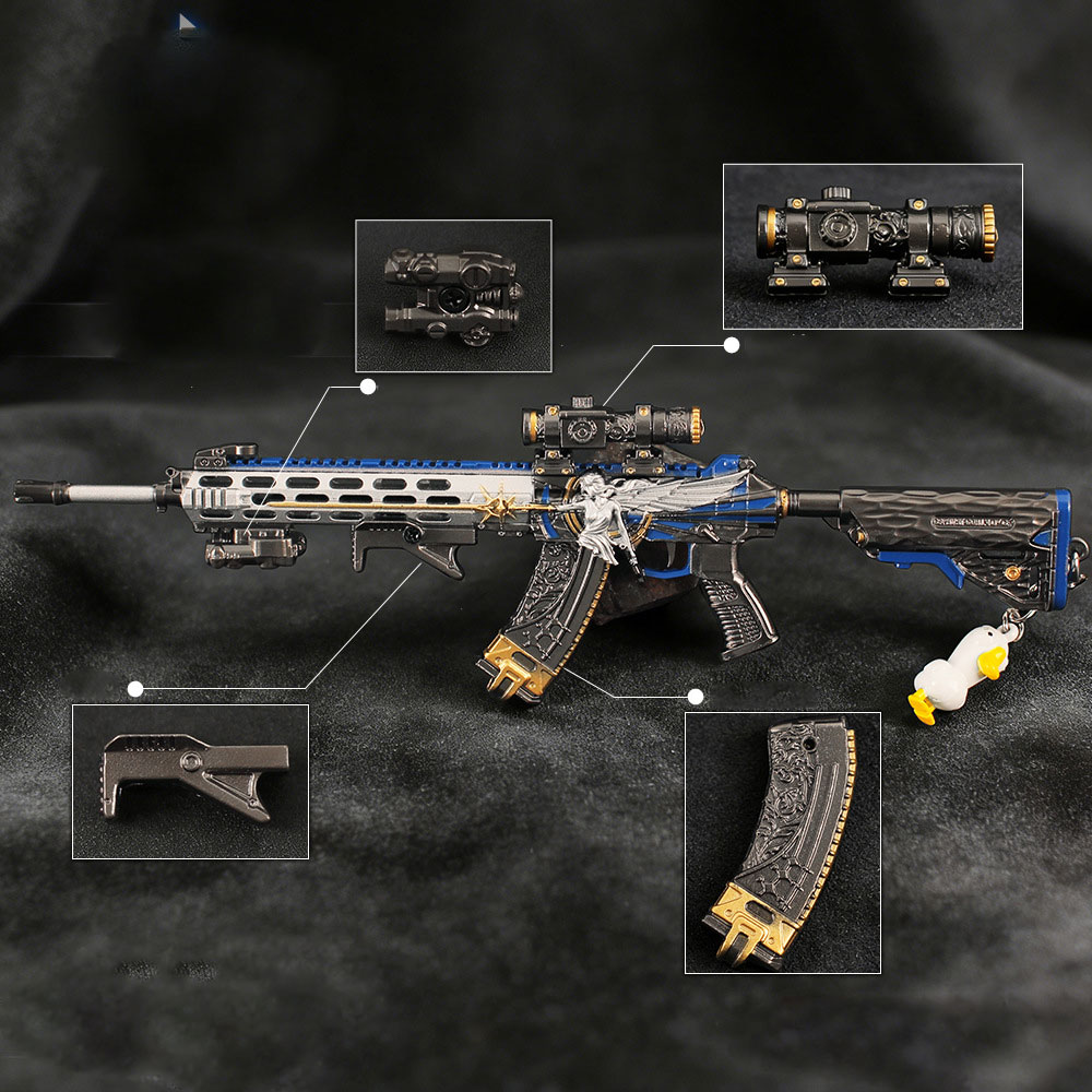 Gaming Accessories Kids - 22cm Abnehmbare Spielzeugpistole Schlüsselanhänger Metallmodell Ausstellungs-