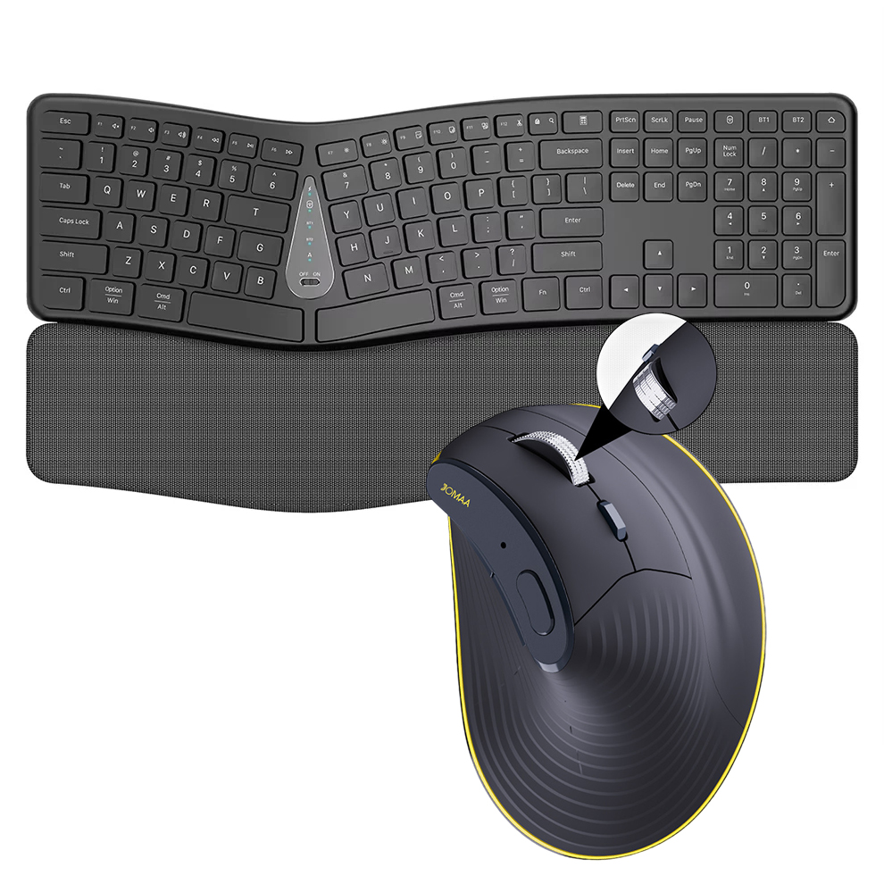 Gaming Accessories Combo - 2,4 G kabellose Tastatur-Maus-Kombination, komfortables natürliches