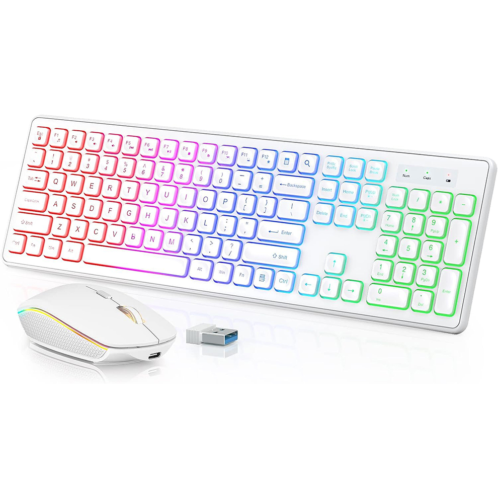 Gaming Accessories Combo - Kabellose Tastatur und Maus mit Hintergrundbeleuchtung,