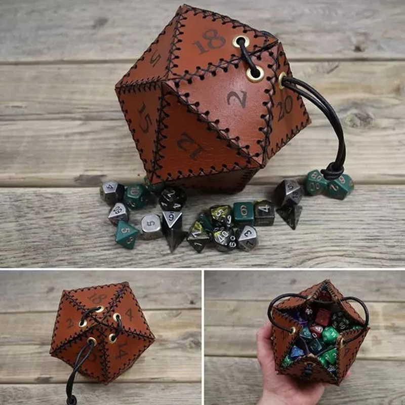 Leder-D20-Würfelbeutel, polygo – Gaming Accessories Ideas Bewertung und Preis