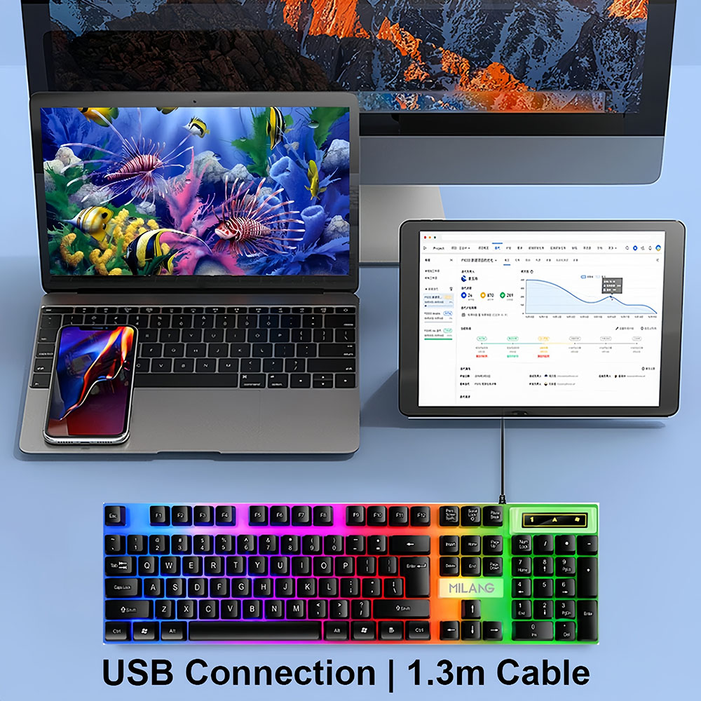 KEBIDUMEI USB-Tastatur mit Kab – Gaming Accessories Combo Bewertung und Preis