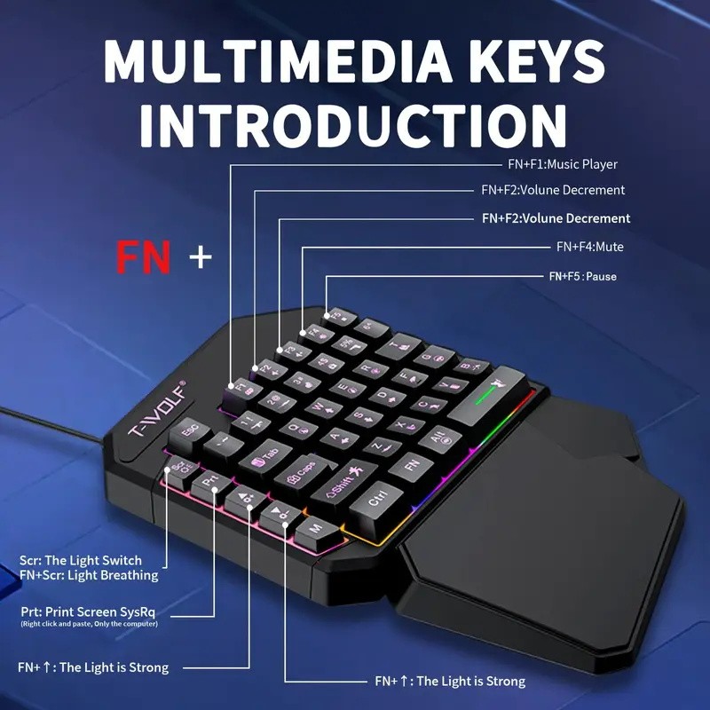 FocusOnPC TF900 2-in-1 Mobiler – Gaming Accessories Combo Bewertung und Preis
